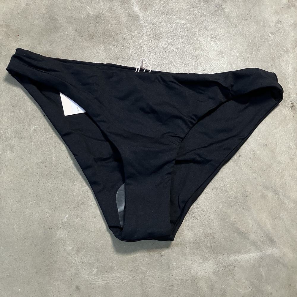 Eberjey Swimwear Womens Size XS Black So‎ Solid Anna Bikini Bottom